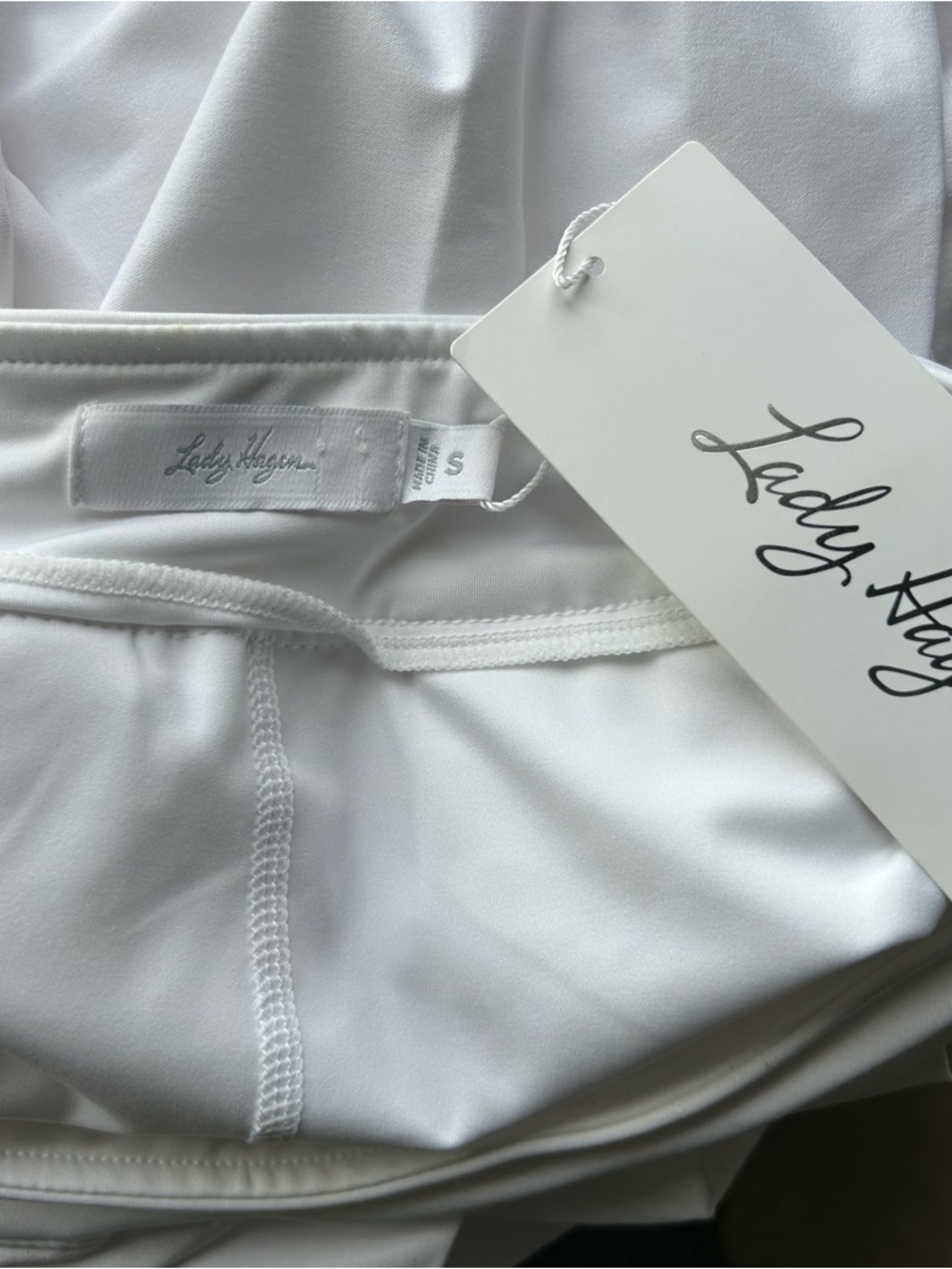 NWT LADY HAGEN Americana 16”Golf Skort White Pleated with Blue Trim Size S - Picture 3 of 6